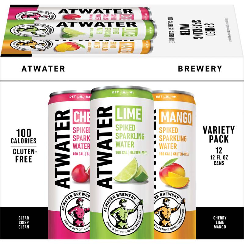 Atwater Spiked Seltzer Variety 12pk 12oz Sleek Can 5.0% ABV