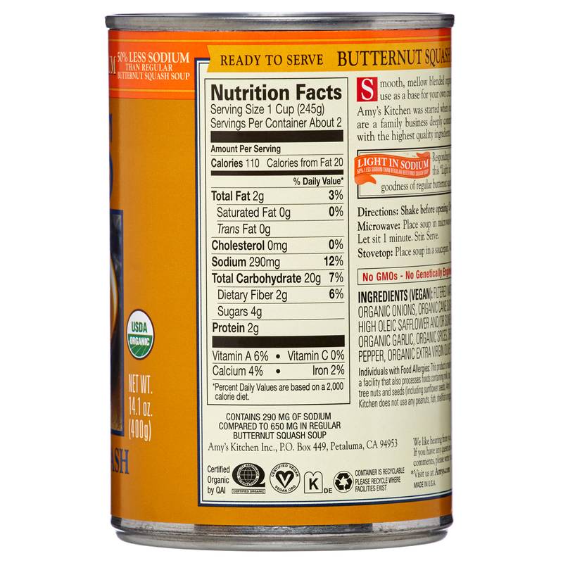Amy's Butternut Squash Soup 14.1oz