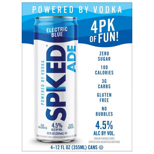 SpikedAde Electric Blue 4pk 12oz Can