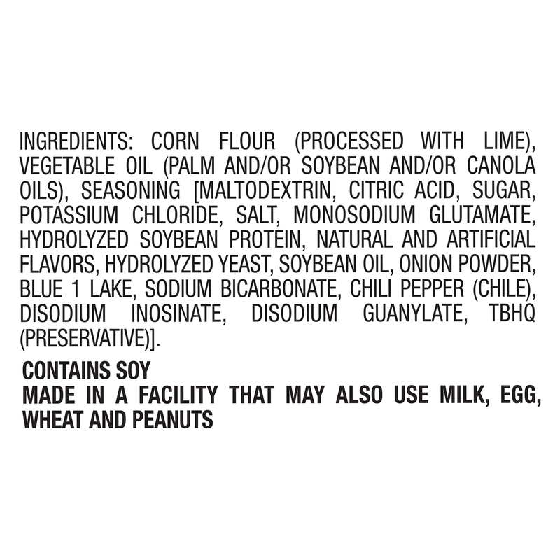 Takis Blue Heat Spicy Rolled Tortilla Chips Snack Size Bag 3.25oz