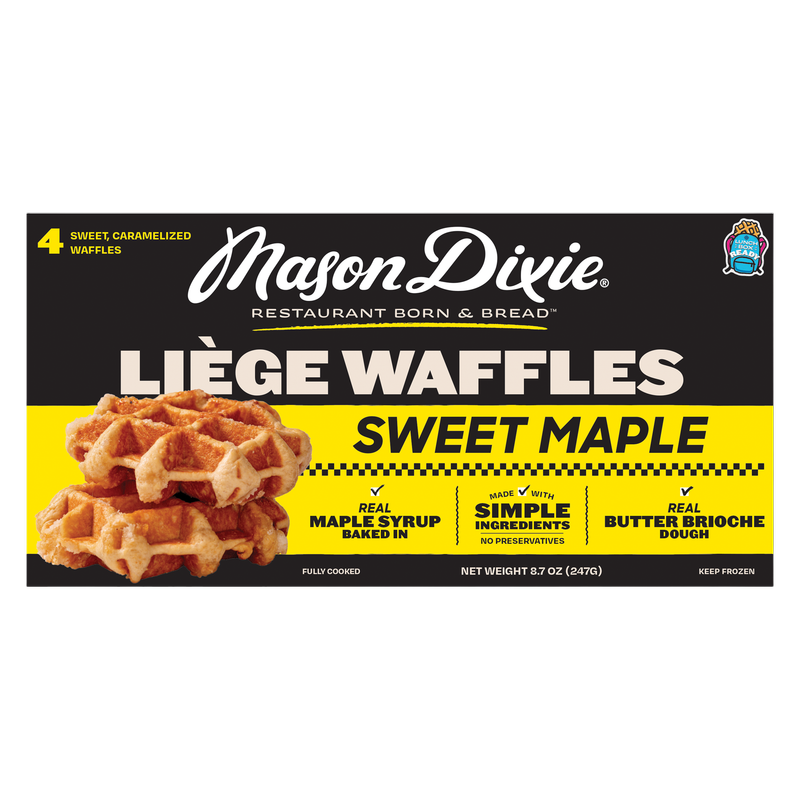 Mason Dixie Foods Maple Liege Waffle 4ct 8oz