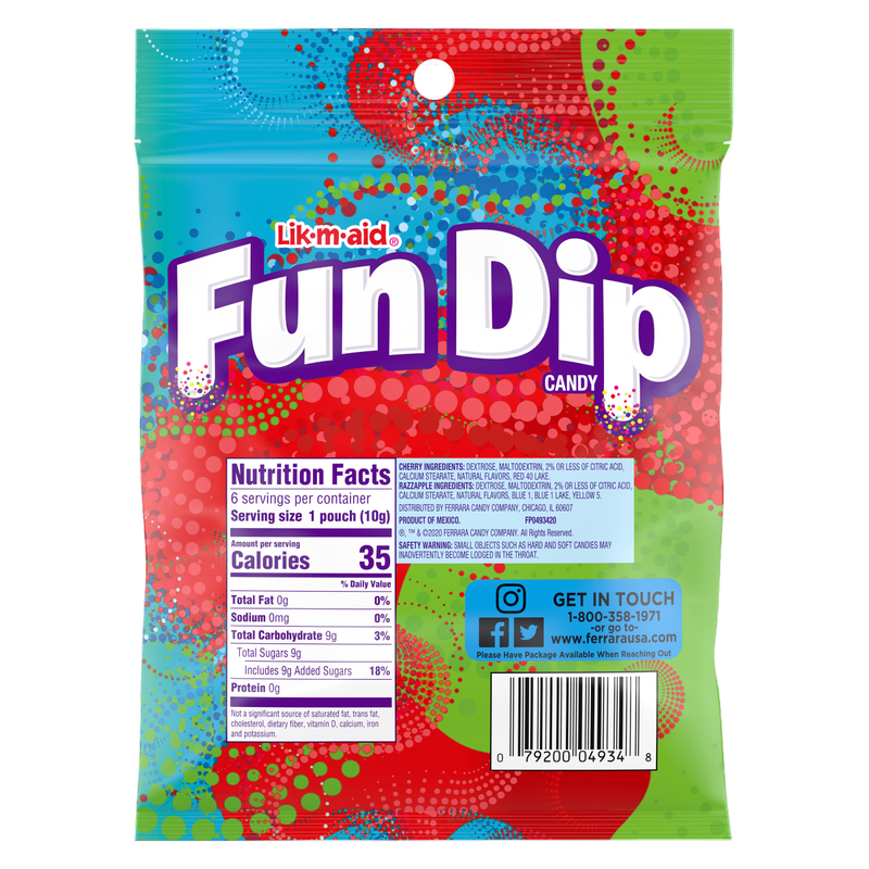 Fun Dip, Cherry Yum and Apple, 2.07 oz