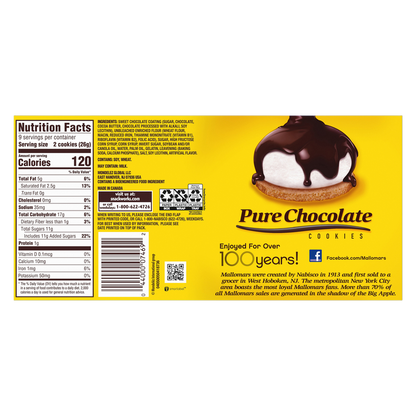 Mallomars Pure Chocolate Cookies, 8.2 oz