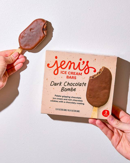 Jeni's Dark Chocolate Bombe Ice Cream Bar 3ct