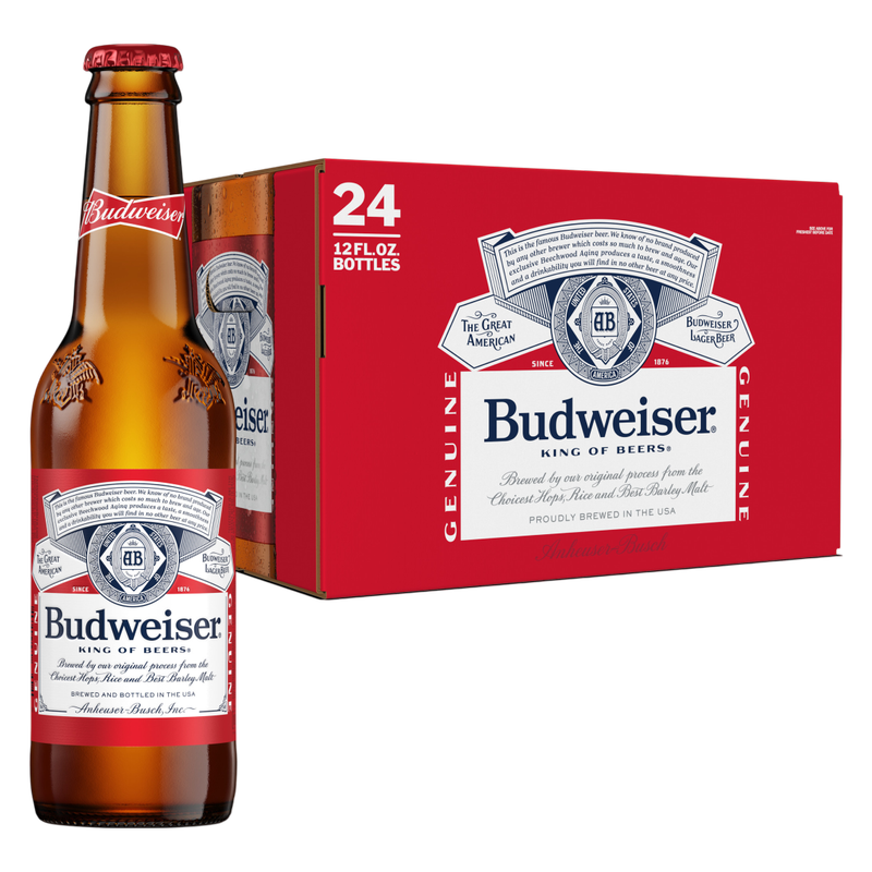 Budweiser 24pk 12oz Btl 5.0% ABV