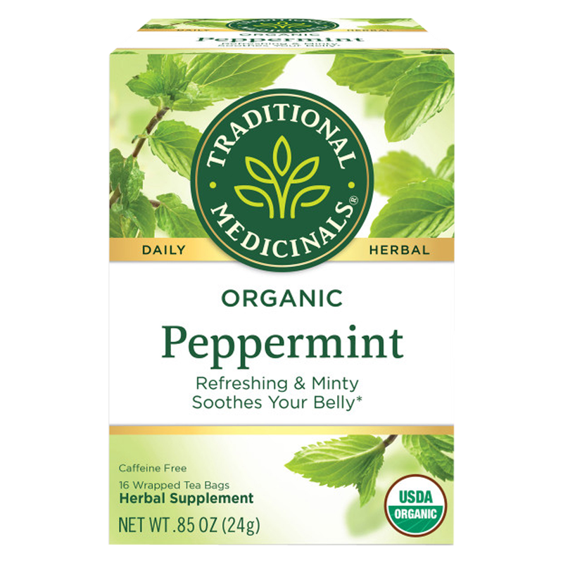 Traditional Medicinals Organic Peppermint Tea 16ct Box
