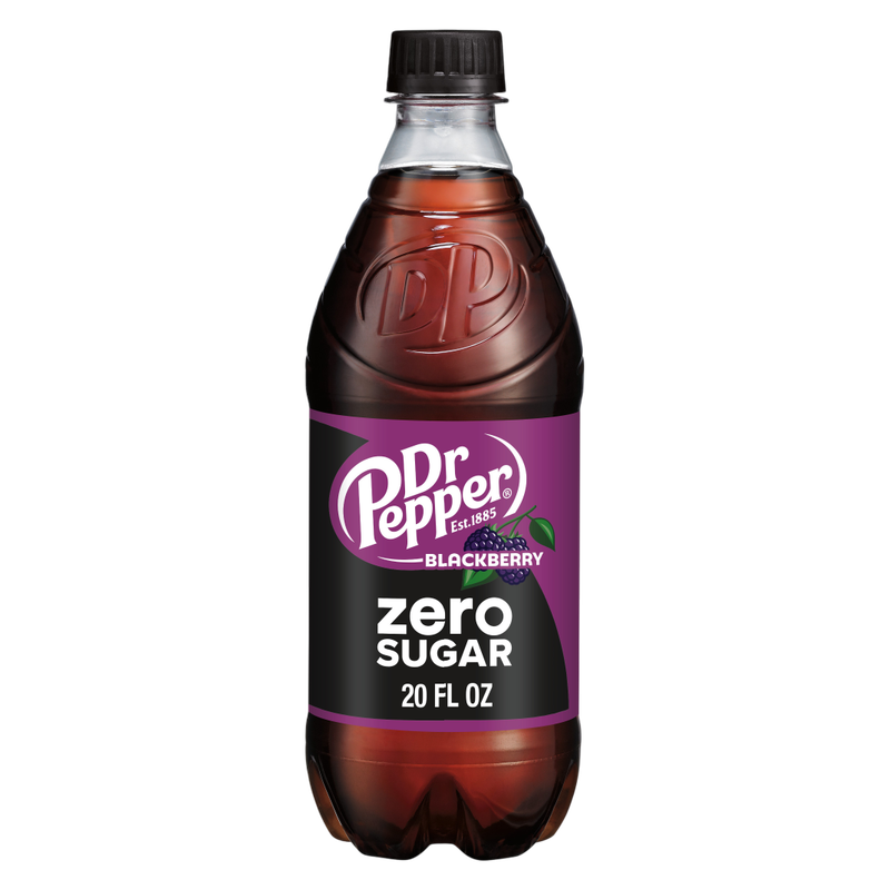 Dr Pepper Blackberry Zero Sugar Soda 20oz Btl