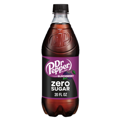 Dr Pepper Blackberry Zero Sugar Soda 20oz Btl
