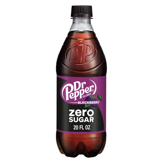 Dr Pepper Blackberry Zero Sugar Soda 20oz Btl