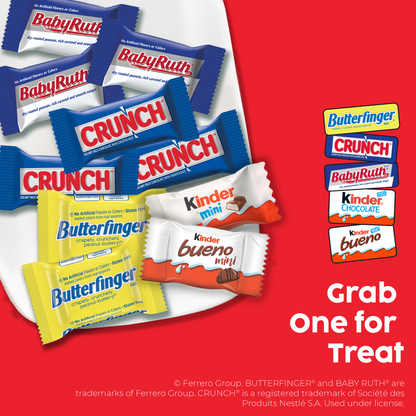 90 Pieces, Assorted Chocolate and Kinder Halloween Trick or Treat Bag