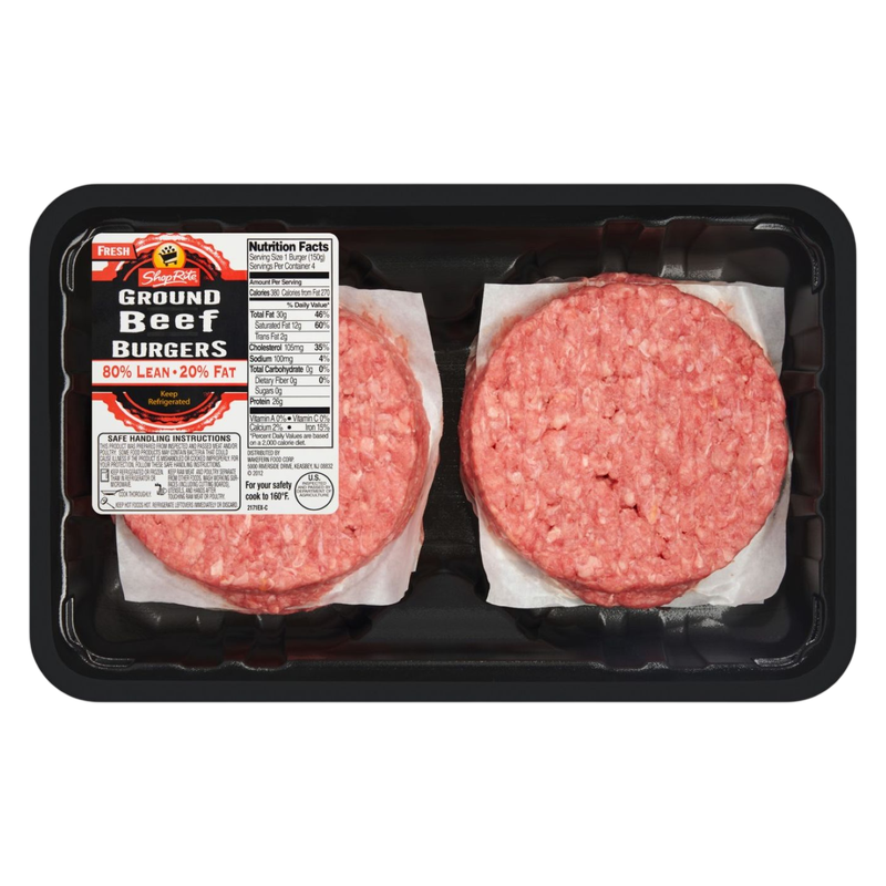 Beef Patties 80% Lean - Avg 1.3lb