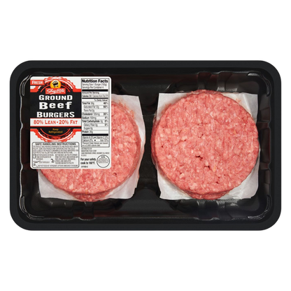Beef Patties 80% Lean - Avg 1.3lb