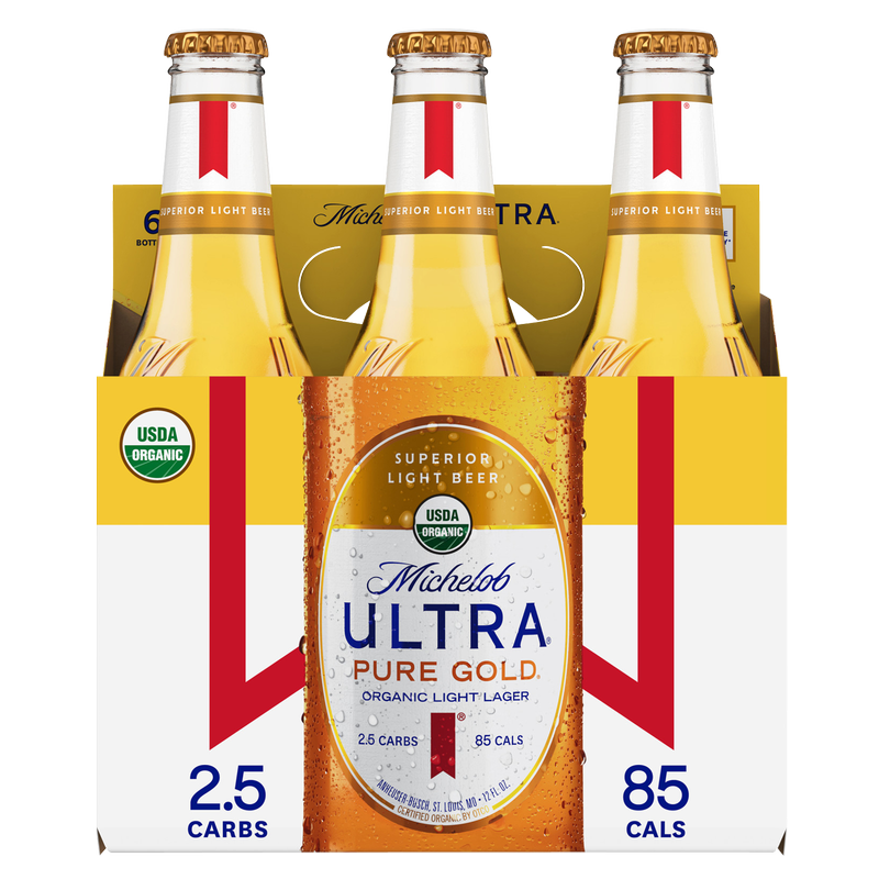 Michelob Ultra Pure Gold 6pk 12oz Btl 4.2% ABV