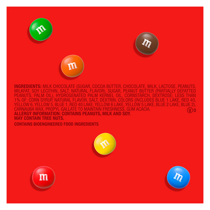 M&M's Peanut Butter Milk Chocolate Candies Share Size 2.83oz