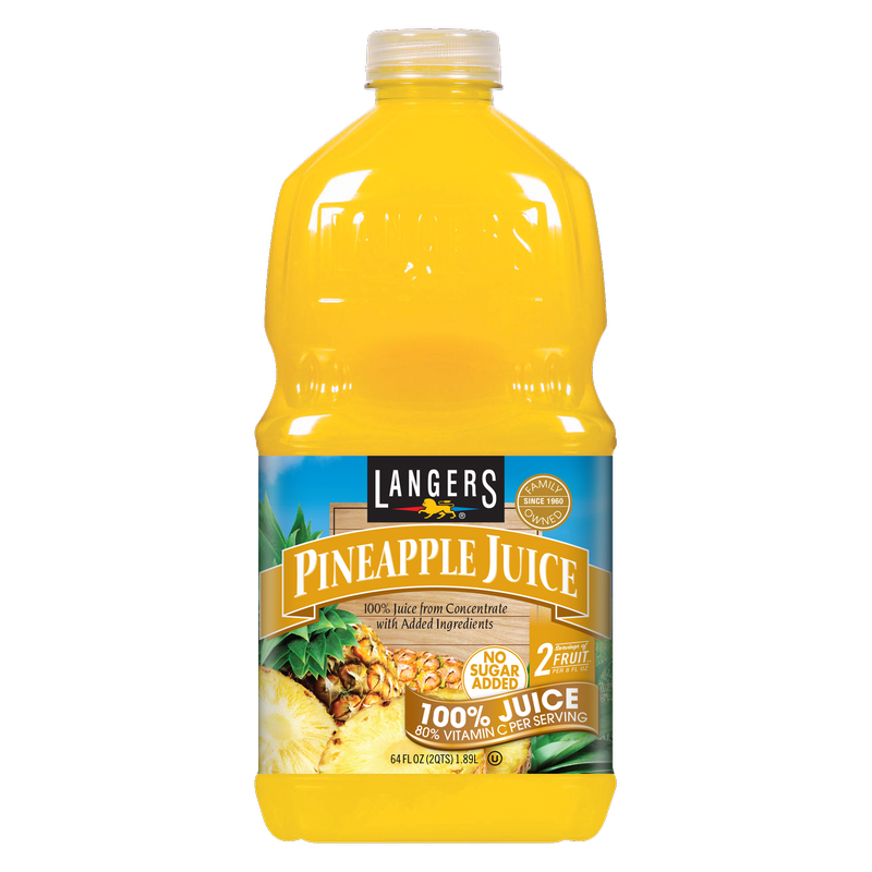 Langers 100% Pineapple Juice With Vitamin C 64oz Btl