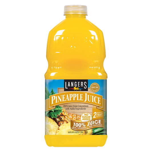 Langers 100% Pineapple Juice With Vitamin C 64oz Btl