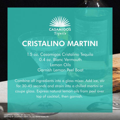 Casamigos Tequila Cristalino Reposado 1L