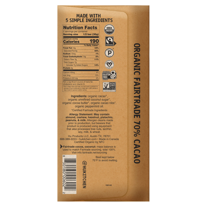 Hu Crunchy Mint Chocolate Bar 2.1oz