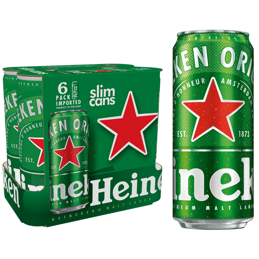 Heineken 6pk 12oz Can 5.0% ABV