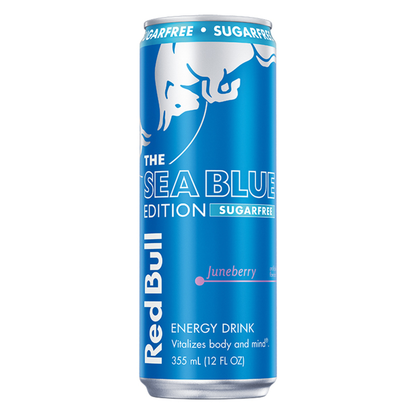 Red Bull Sugar Free Energy Drink The Sea Blue Edition Juneberry 12oz Can