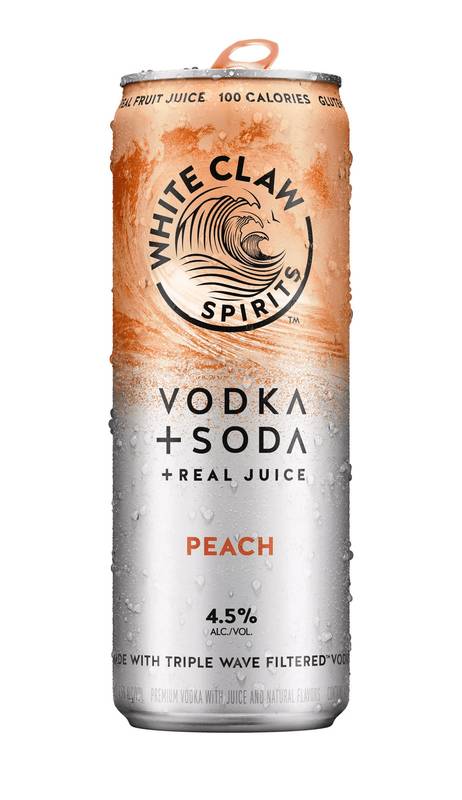 White Claw Hard Seltzer Vodka + Soda Peach 4pk 12oz Can 4.5% ABV