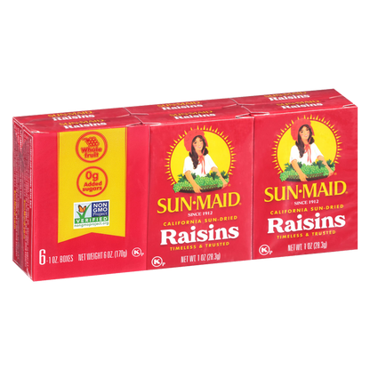 Sun Maid Raisins 6Pk Carton, 6oz.