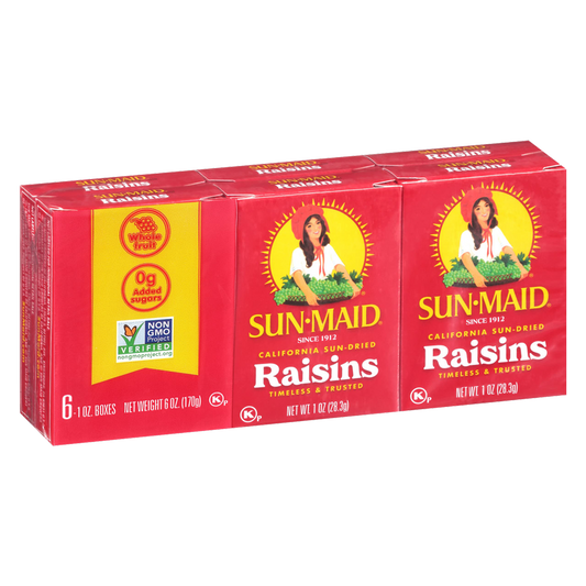 Sun Maid Raisins 6Pk Carton, 6oz.