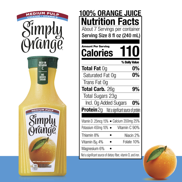 Simply Orange Juice Medium Pulp 52oz