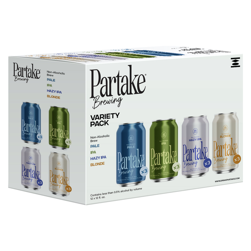Partake Brewing Variety Pack Non-Alcoholic 12pk 12oz Can 0.5% ABV
