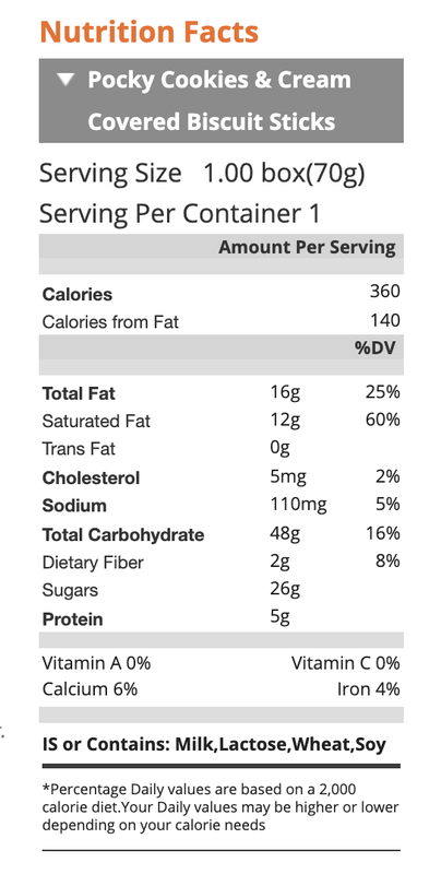 Pocky Cookies & Cream 2.47oz