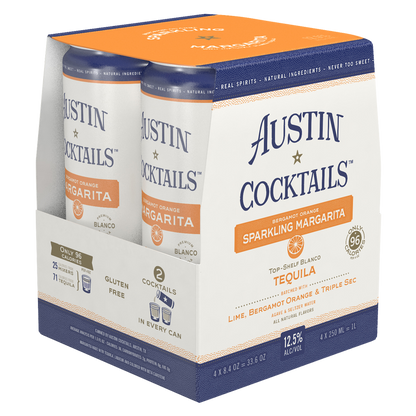 Austin Cocktail Bergamot Orange Sparkling Margarita 4pk 250ml Can 12.5% ABV