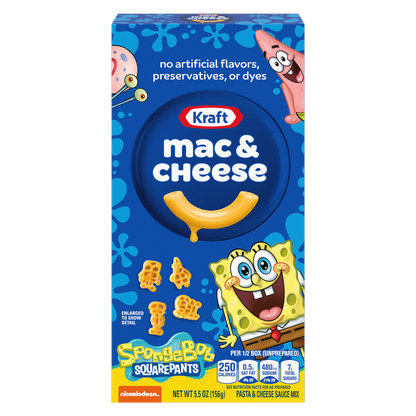 Kraft SpongeBob Shaped Mac-n-Cheese, 5.5oz