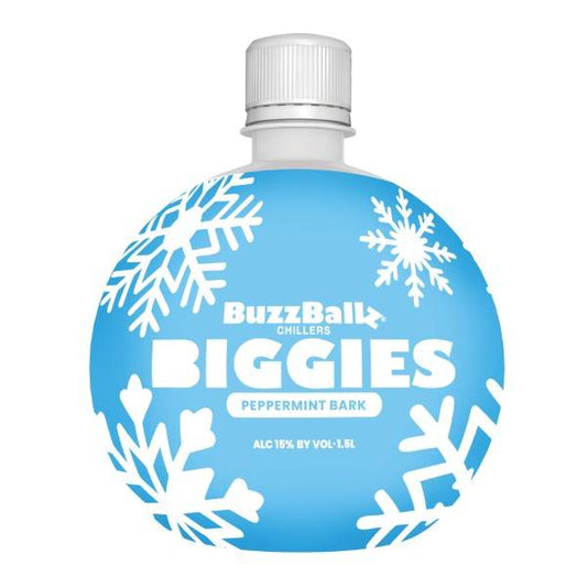 BuzzBallz Biggies Peppermint Bark Snowglobe1.5L