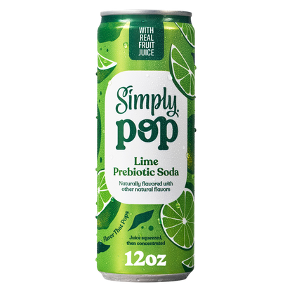 Simply Pop Lime Prebiotic Soda 12oz Can