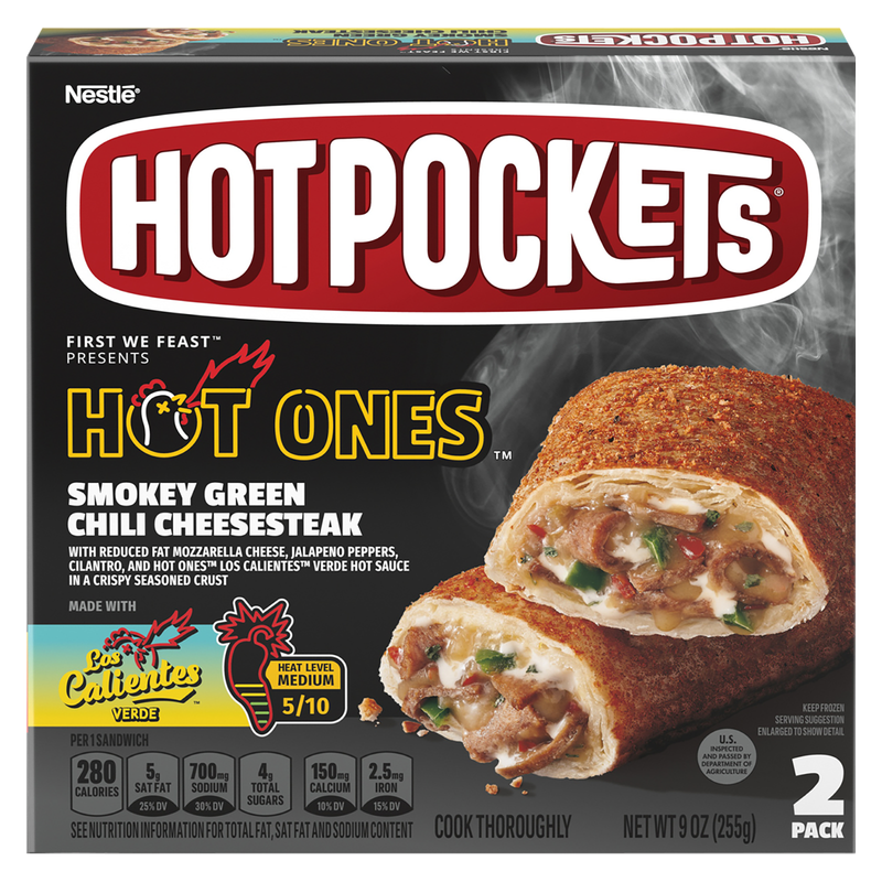 Hot Pockets Hot Ones Green Chile Cheesesteak 2ct 9oz