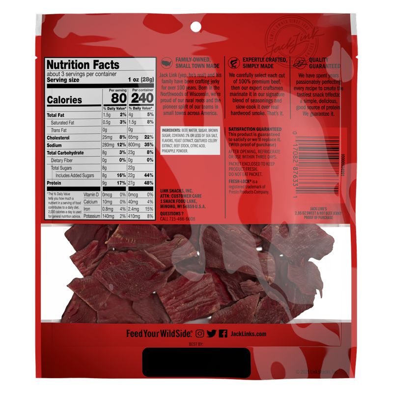 Jack Link's Sweet & Hot Beef Jerky 2.85oz
