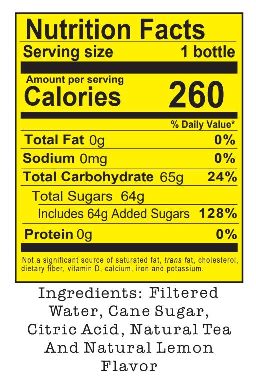 Joe Tea Lemon Ice Tea 20oz Btl