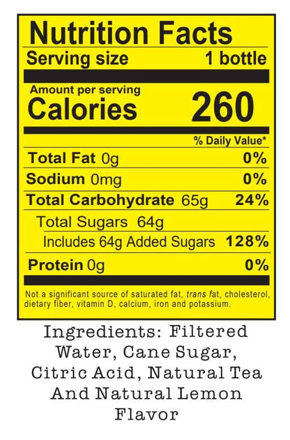 Joe Tea Lemon Ice Tea 20oz Btl