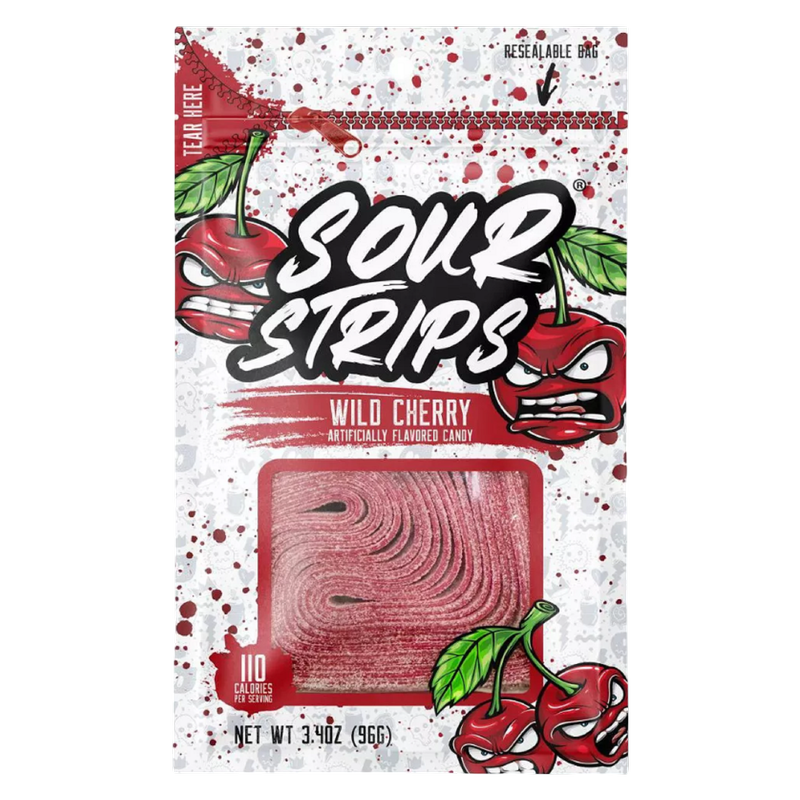 Wild Cherry Sour Strips, 3.4oz