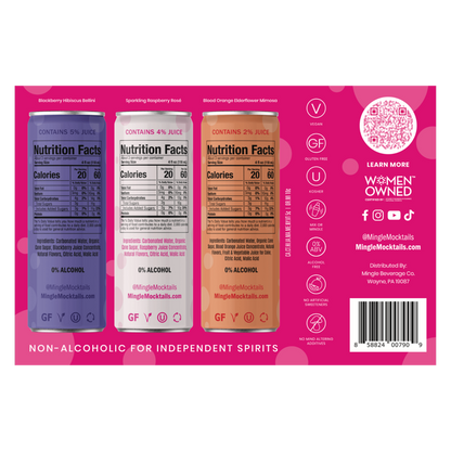 Mingle Mocktails Non-Alcoholic Sparkler Variety Pack 6pk 12oz Can