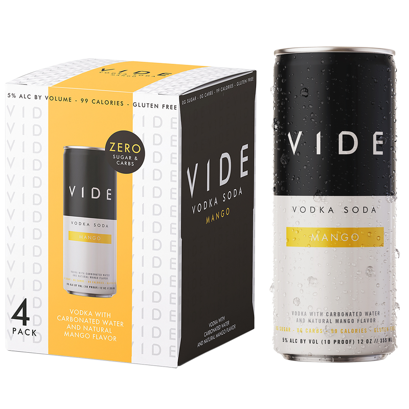 VIDE Mango Vodka Soda 4pk 12oz Can 5% ABV