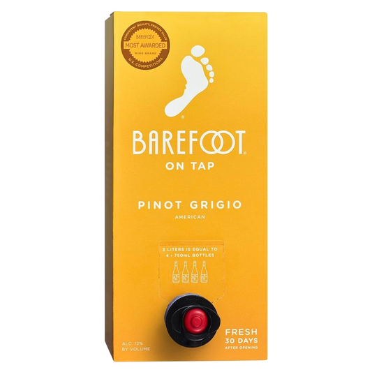Barefoot Cellars On Tap Pinot Grigio White Wine 3 L Box