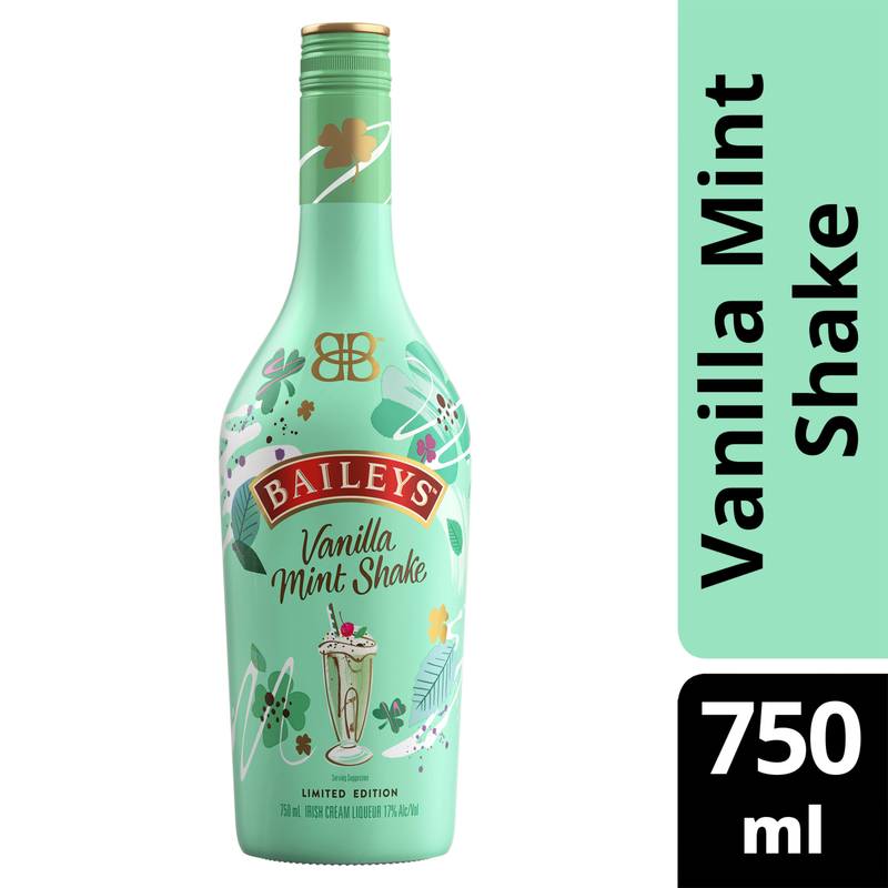 Baileys Vanilla Mint Shake Irish Cream Liqueur 750ml (34 Proof)
