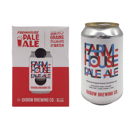 Oxbow Brewing Farmhouse Pale Ale 6Pk 12Oz Can 6% Abv
