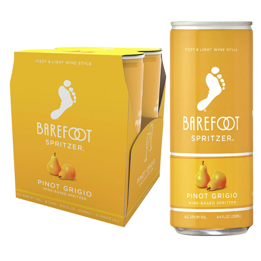 Barefoot Spritzer Pinot Grigio 4pk 250ml Can