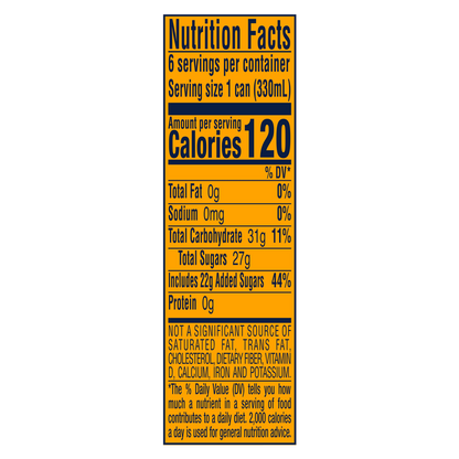 San Pellegrino Italian Sparkling Drink Aranciata Orange 6pk 330ml Can