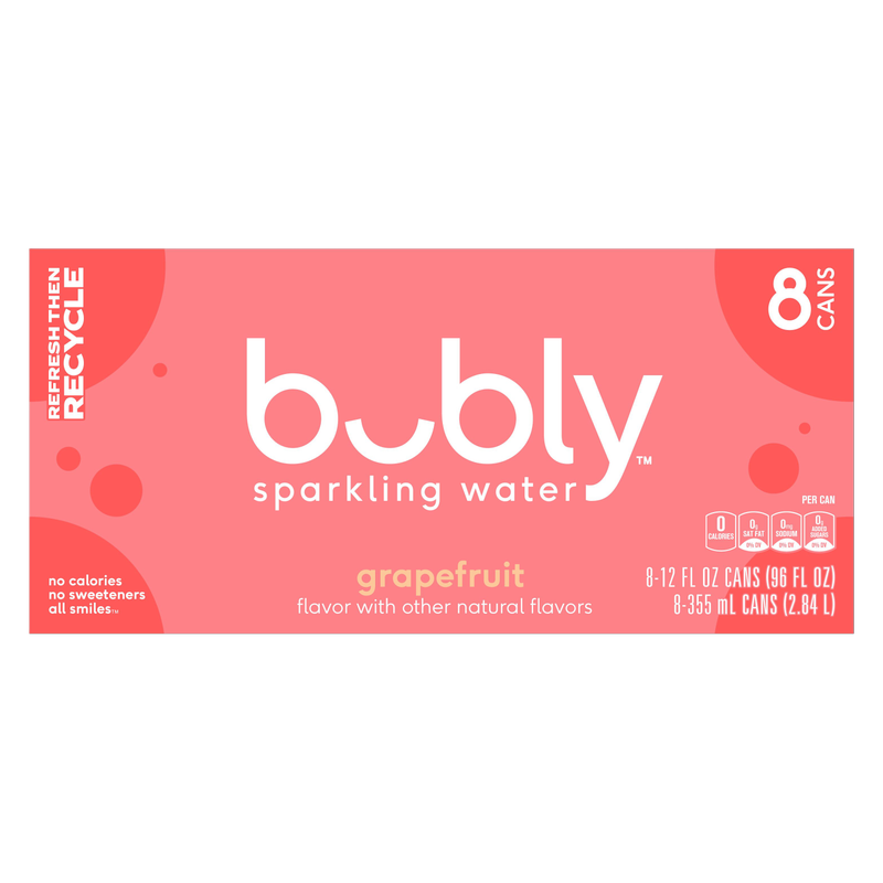 Bubly Grapefruit 8pk 12oz Can
