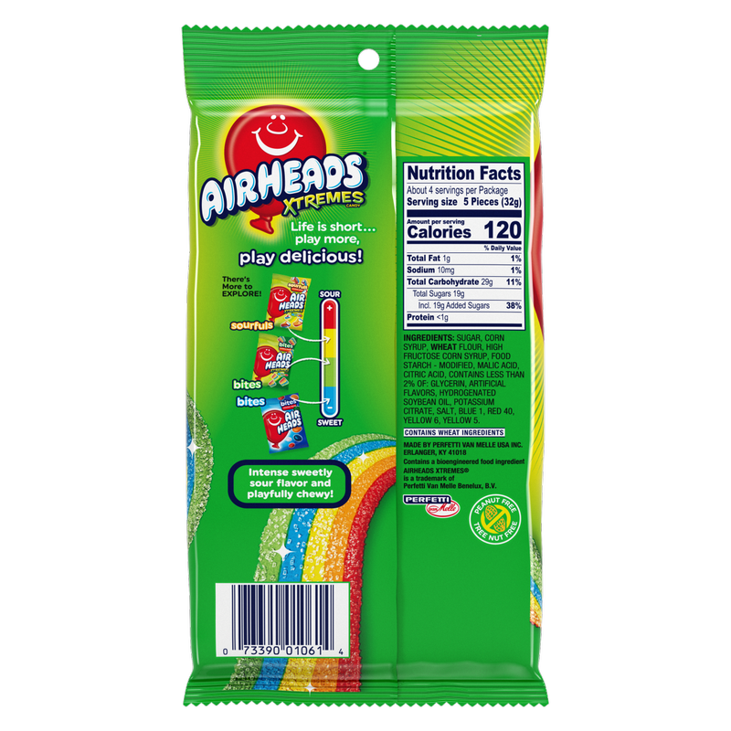 Airheads Xtremes Belts, Rainbow Berry, 4.5oz