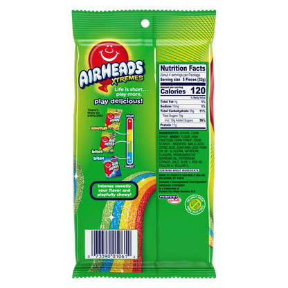 Airheads Xtremes Belts, Rainbow Berry, 4.5oz