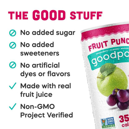 GoodPop Fruit Punch Juice & Bubbly Water 6pk 7.5oz Mini Can
